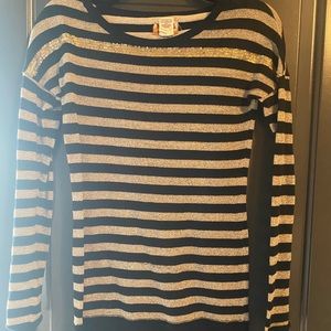 Black and gold sweater